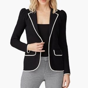 Lauren Ralph Lauren Black and White Jersey Blazer